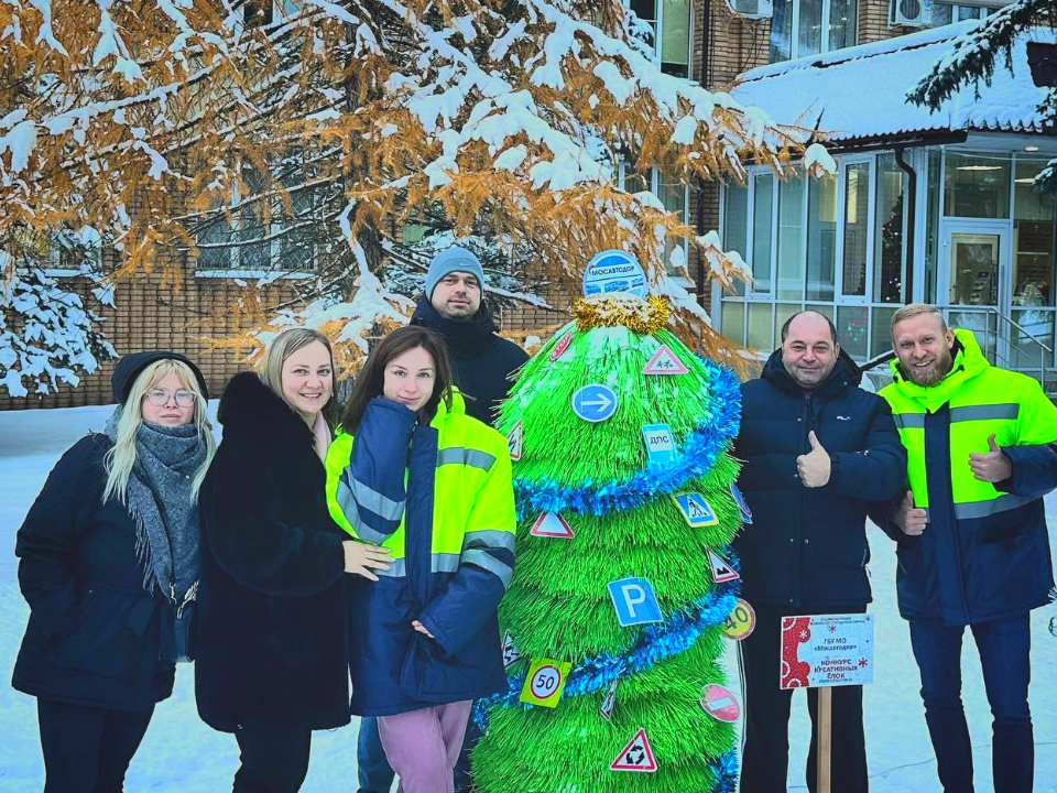 «Дорожная» елка украсила аллею в Можайске