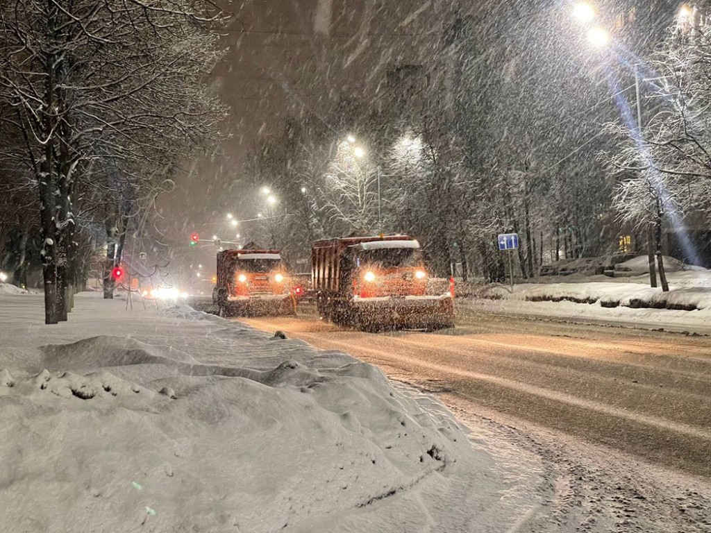 На уборку снега в Пушкинском округе выводится 70 процентов коммунальной техники