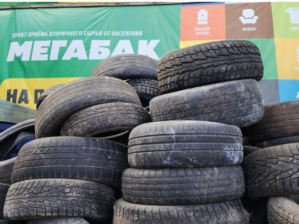 Старые шины жители Пущина могут сдать в пункты «Мегабака»