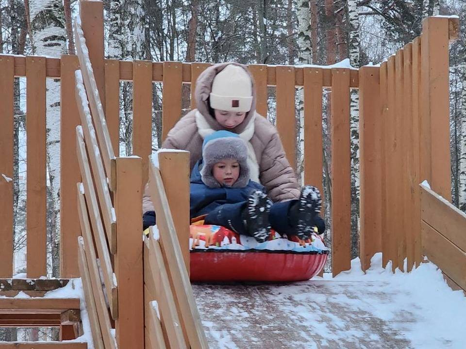 В Центральном парке Ногинска можно покататься на ватрушках и ледянках