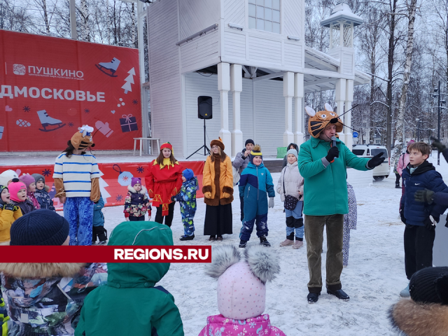 Компания мультяшных персонажей развлекла детей в городском парке