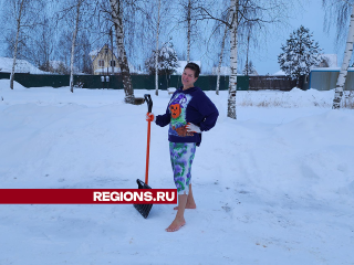 Жительница Солнечногорска победила болезни босоногими прогулками по снегу