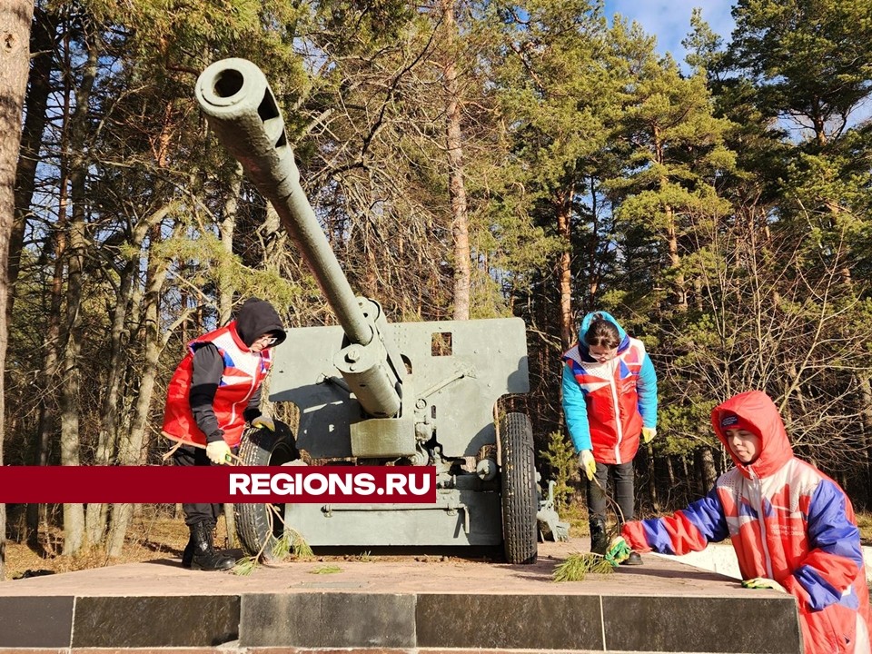 В День освобождения Подмосковья от фашистов волонтеры привели в порядок мемориал в Протвине