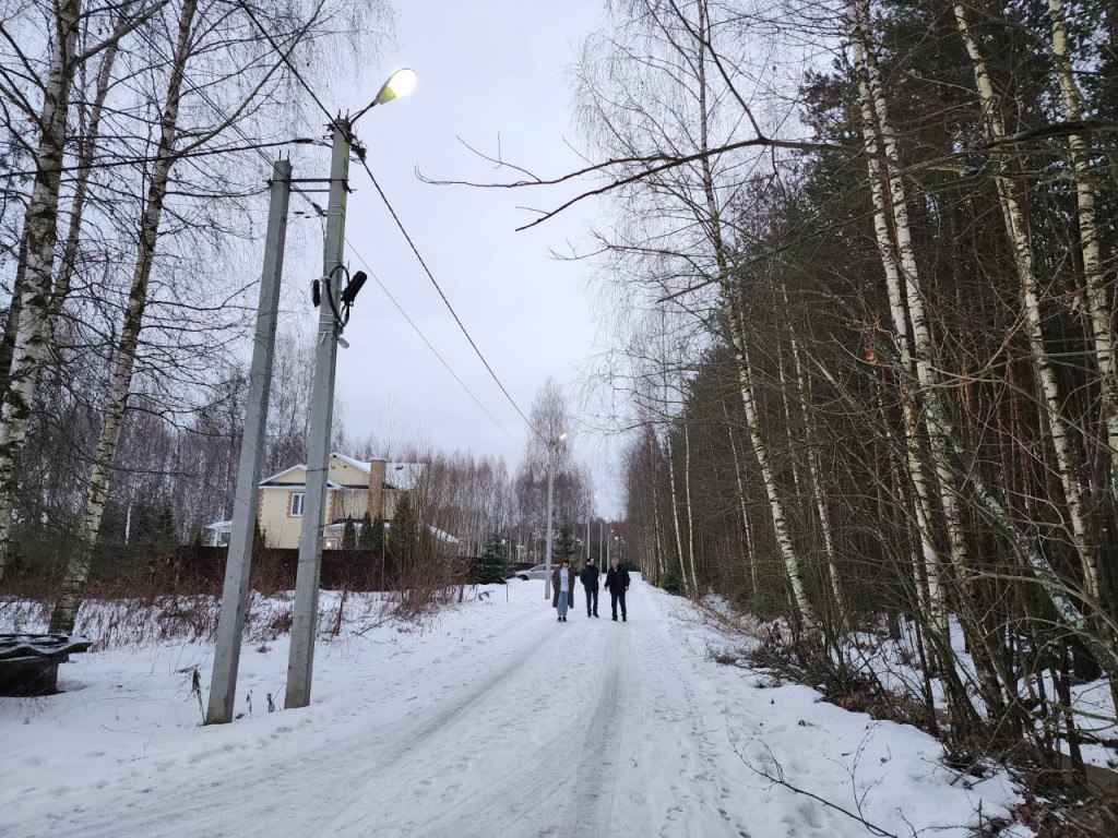 В деревне Воскресенское восстановят уличное освещение до конца месяца