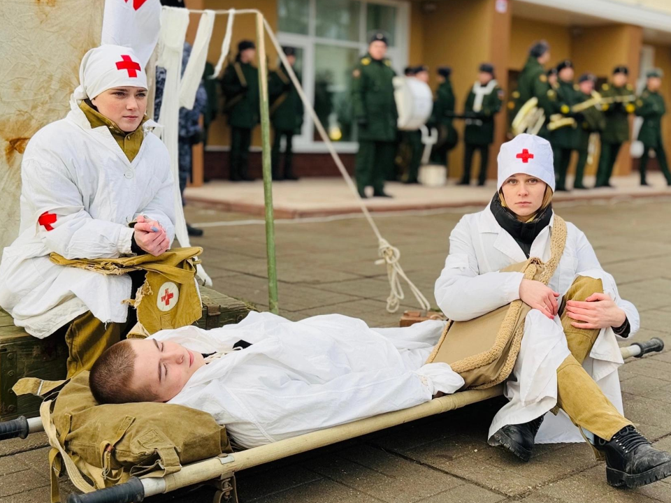 Студенты техникума сыграли в театральной зарисовке в День освобождения Можайска