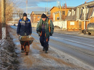 Время разбрасывать песок наступило в Ногинске