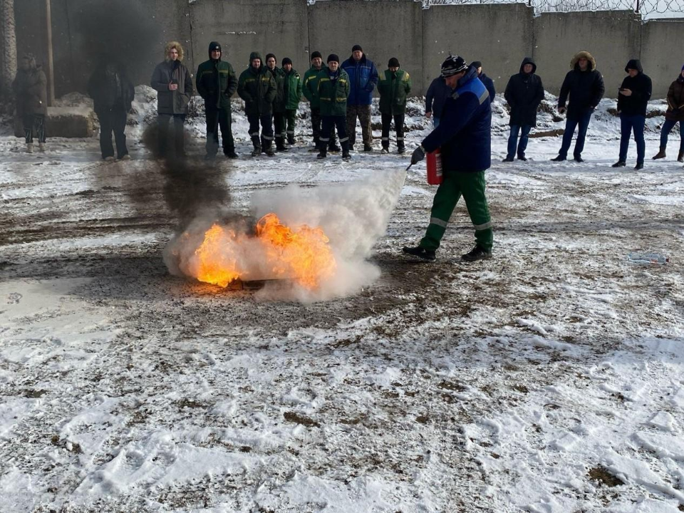 На чеховском предприятии отработали действия при возникновении пожара