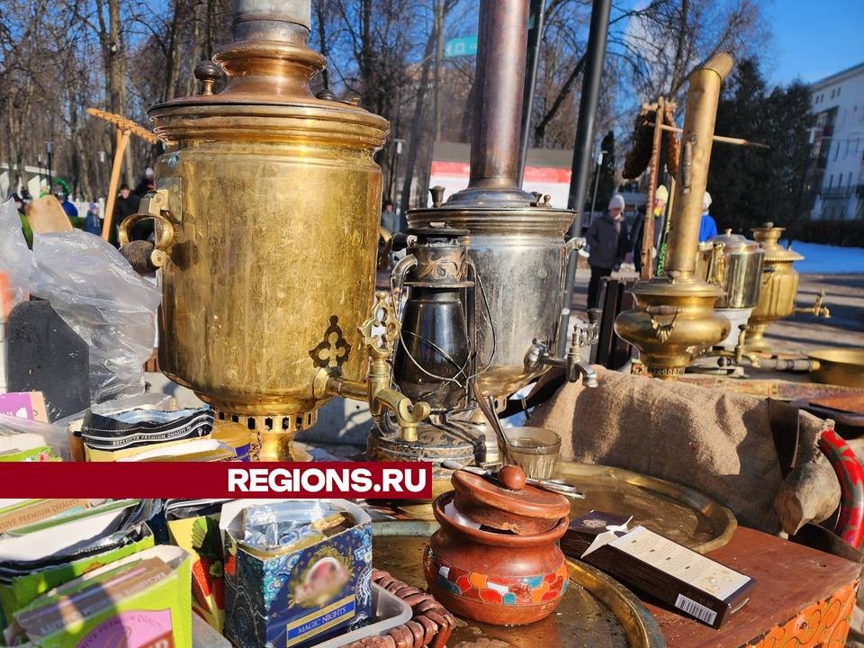 Гости парка Виктора Талалихина отведали чая из старинных самоваров