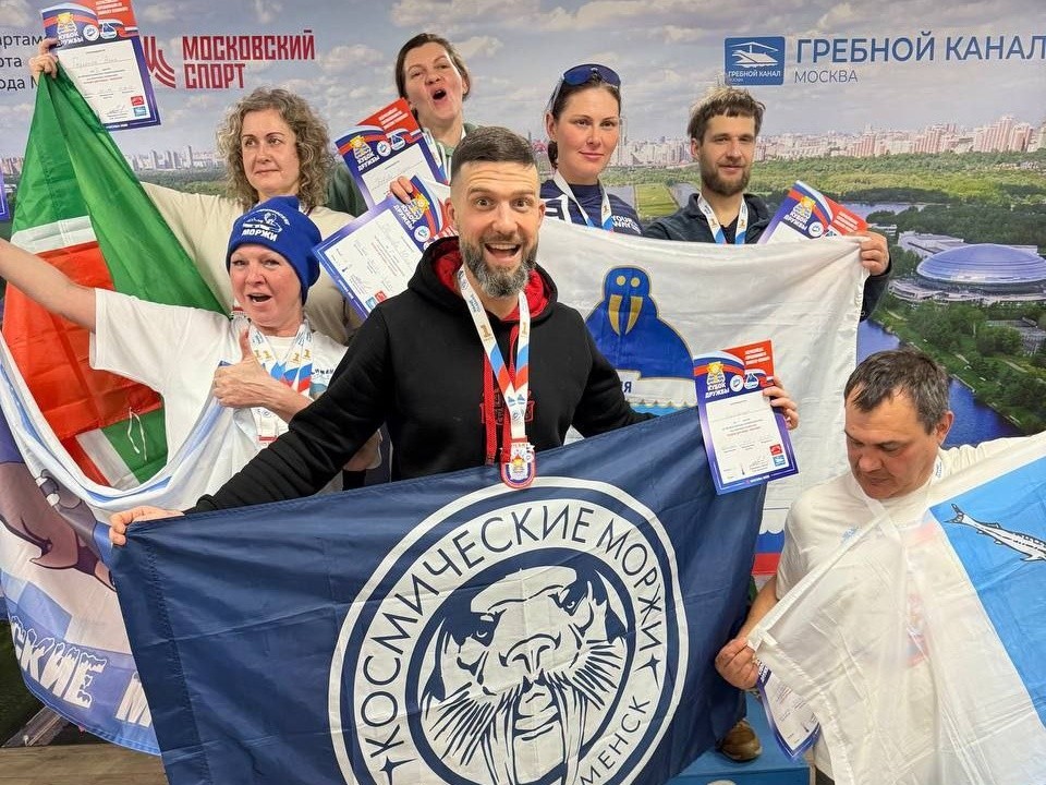 Краснознаменский морж занял первое место на Всероссийских соревнованиях по зимнему плаванию