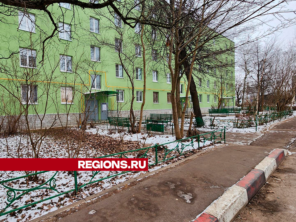 Жильцы выбрали ярко-зеленый цвет для нового фасада дома в деревне Ложки