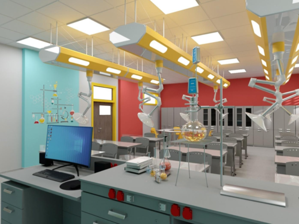 Появились первые фото проекта кабинетов и залов обновленной школы №8 в Химках