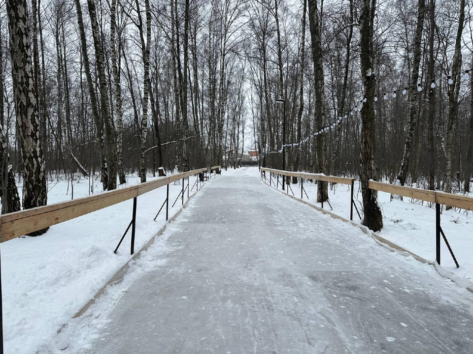 В домодедовском парке «Взлет» открылся каток с естественным льдом