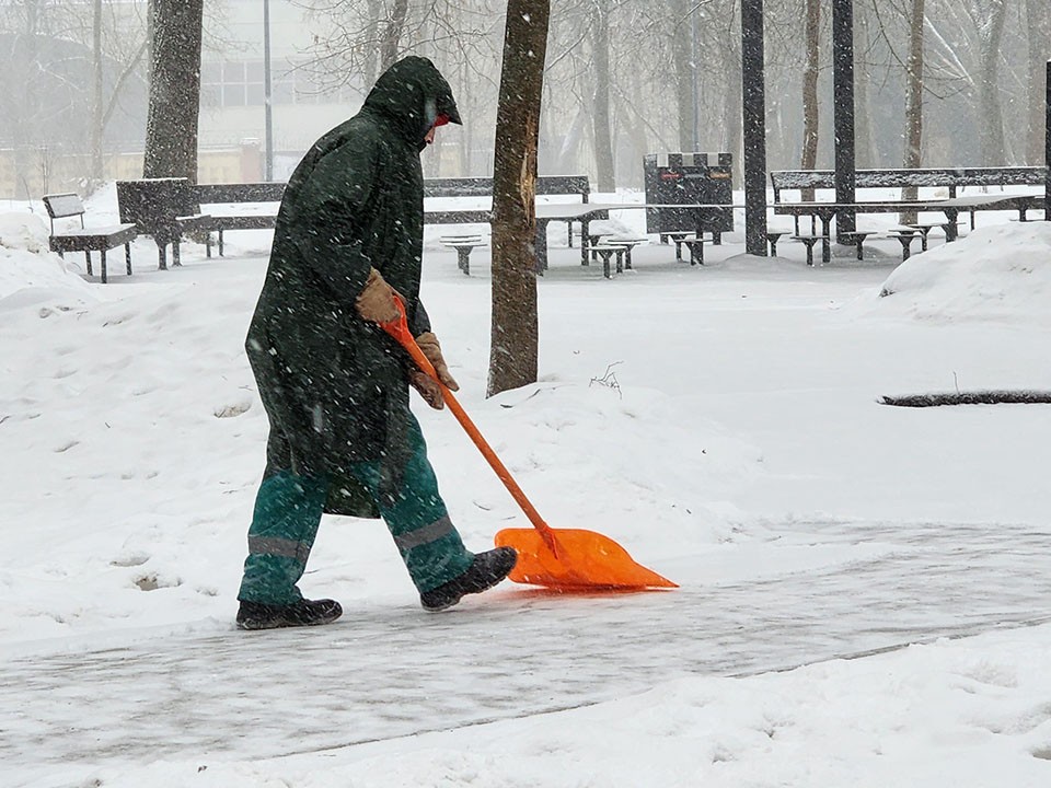 Снег накрыл юг Подмосковья