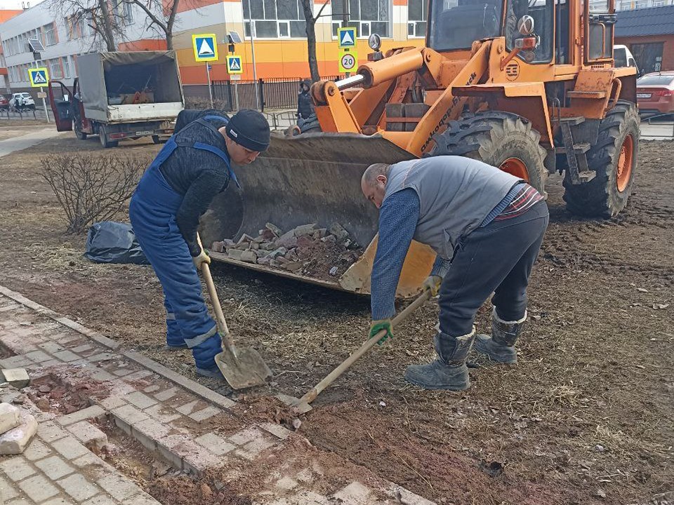 Тротуарное покрытие восстановят на Задорожной улице в Ивантеевке к 1 апреля