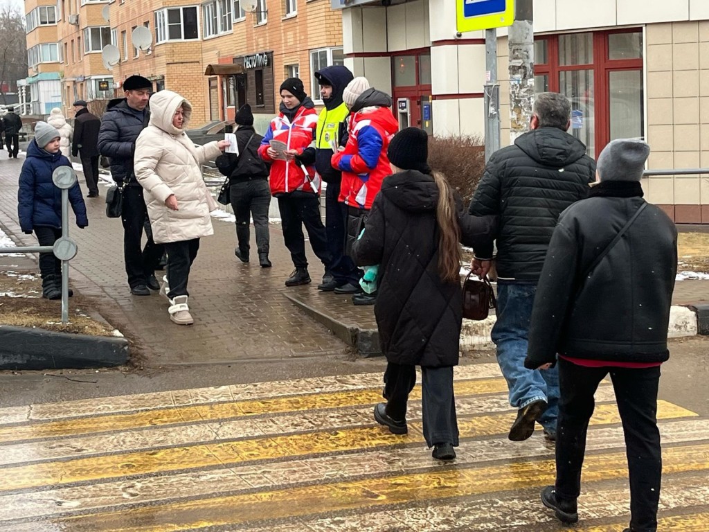 В Ступине полиция вышла на «Пешеходный переход» ради безопасности жителей