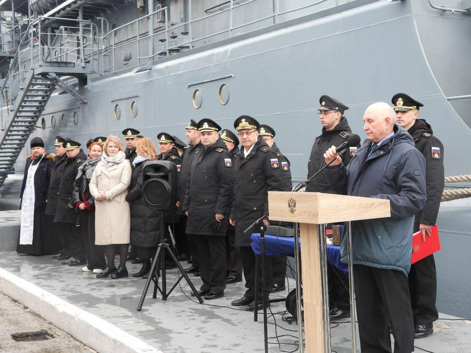 Красногорская делегация приняла участие в торжествах по случаю юбилея подшефного корабля «Георгий Победоносец»