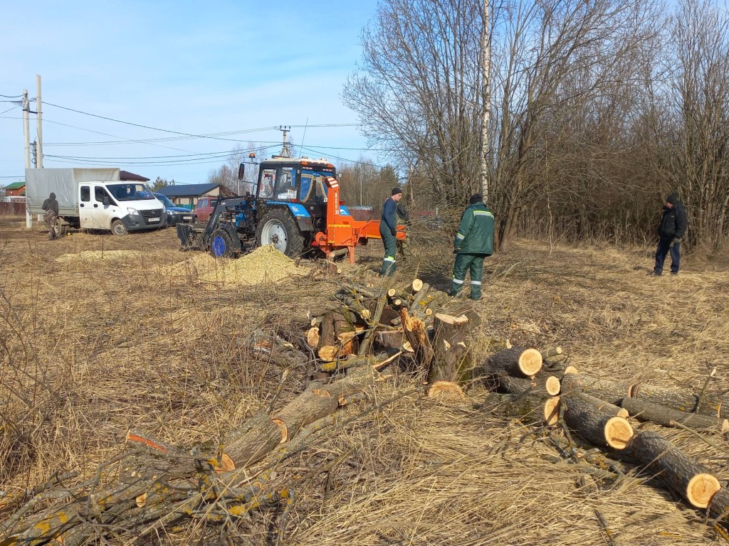 В Чарково начали расчищать участок для будущей дороги