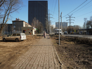 В Котельниках поменяют тротуарную плитку вдоль Дзержинского шоссе