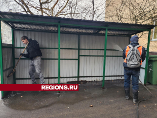 Коммунальщики Фрязина отмыли контейнерные площадки округа