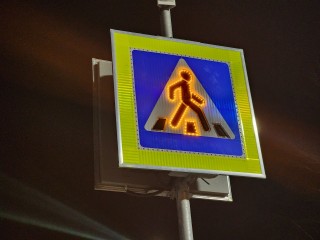 Дорожные знаки со световой индикацией установили на улицах Пущина