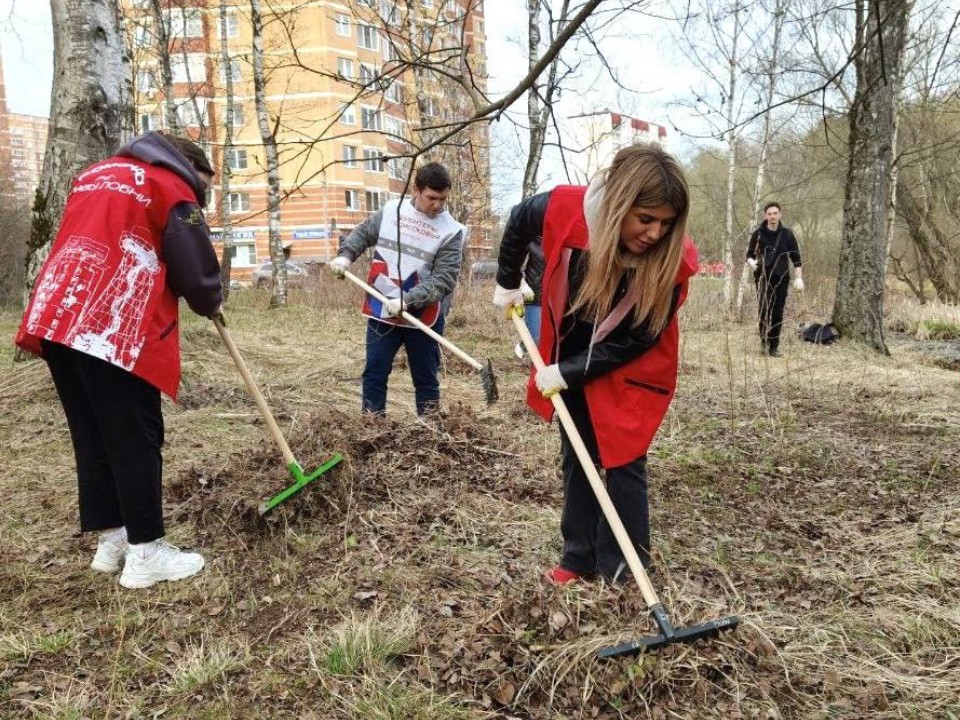 В Лобне досрочно устроили городской субботник перед Пасхой