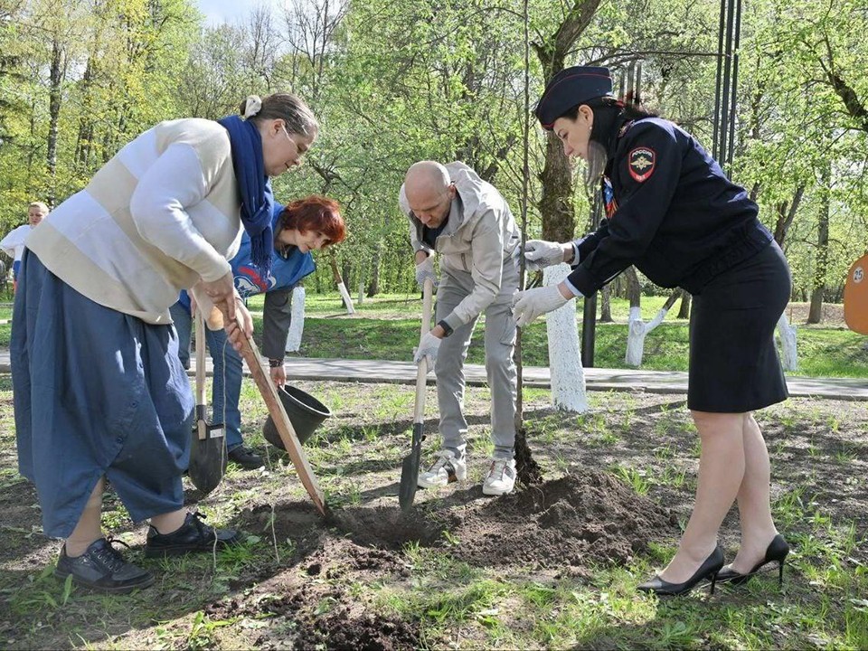 Во Власихе высадили 80 деревьев в честь 80-летия Победы