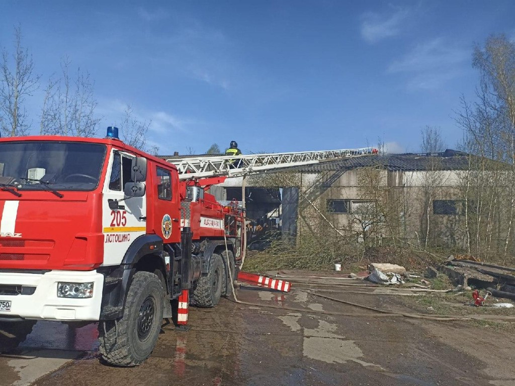 Пожарные оперативно потушили два возгорания на крышах в Подмосковье