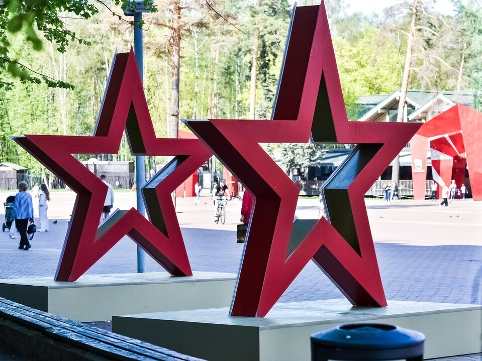 Балашиху украсили к предстоящему празднованию Дня Победы
