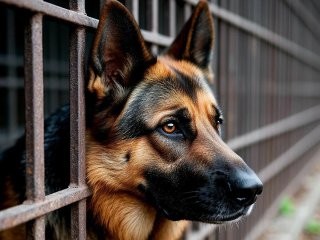 Спасатели освободили застрявшую в ограде вольера собаку в Судислово