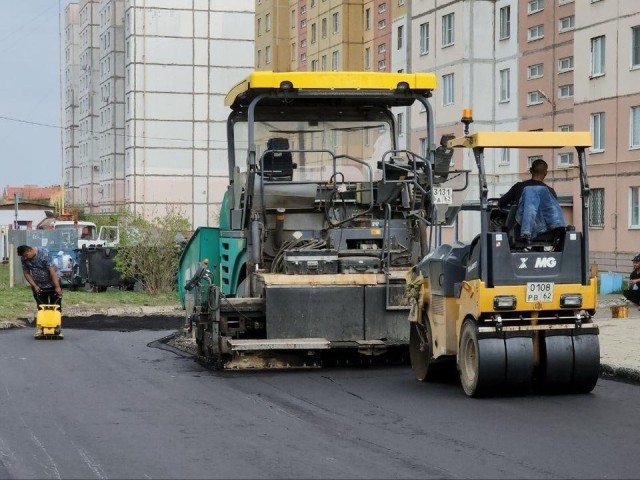 В Луховицах заменили асфальт во дворе дома на Первомайской