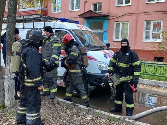 Специалисты «Мособлпожспаса» эвакуировали 35 человек из огня в Чехове