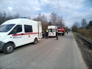 В Сергиево-Посадском округе спасатели извлекли пострадавших из смятой машины