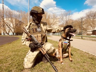 Кинологи с собаками устроили шоу на спартакиаде допризывной молодежи в Раменском