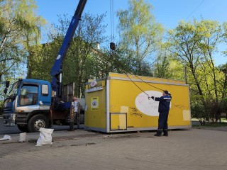 Старый торговый павильон демонтировали на улице Центральной