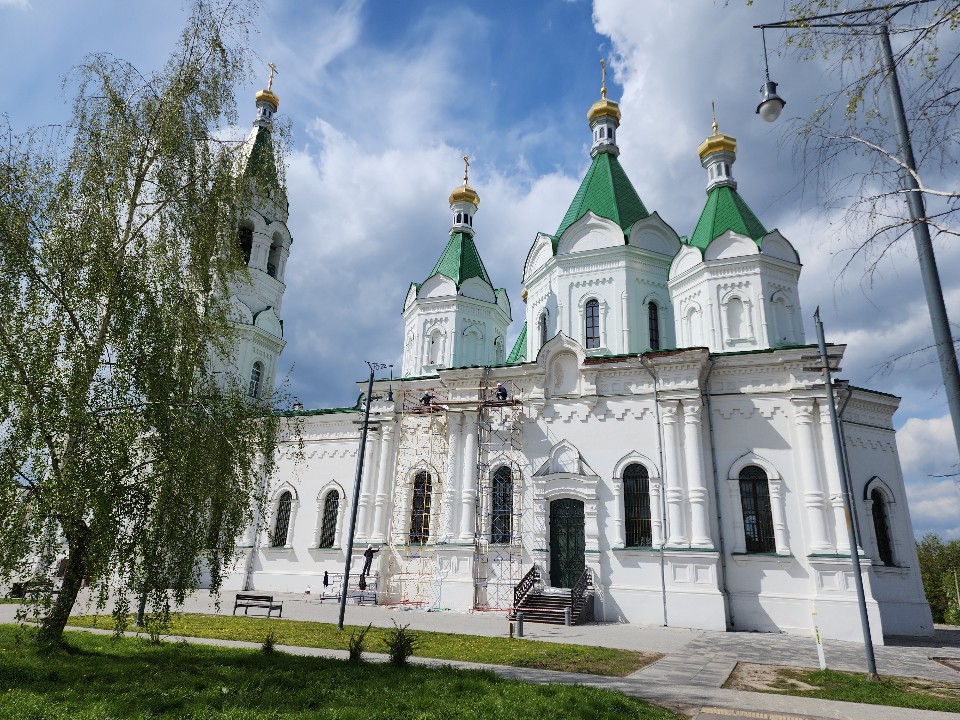 Фасад храма Александра Невского обновляют в Егорьевске