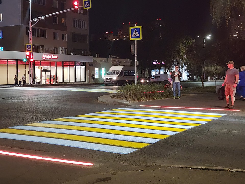 Новая подсветка переходов в Пушкино позволит видеть пешеходов за 150 метров