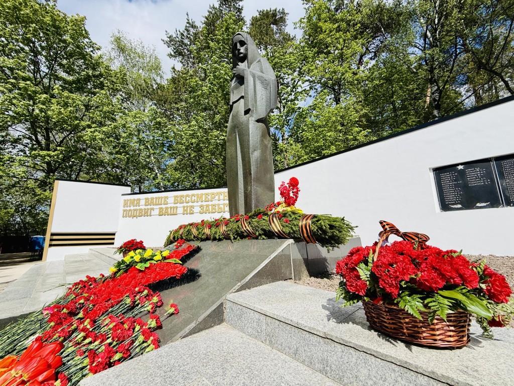 Жители Раменского почтили память павших воинов у монумента «Скорбящая мать»