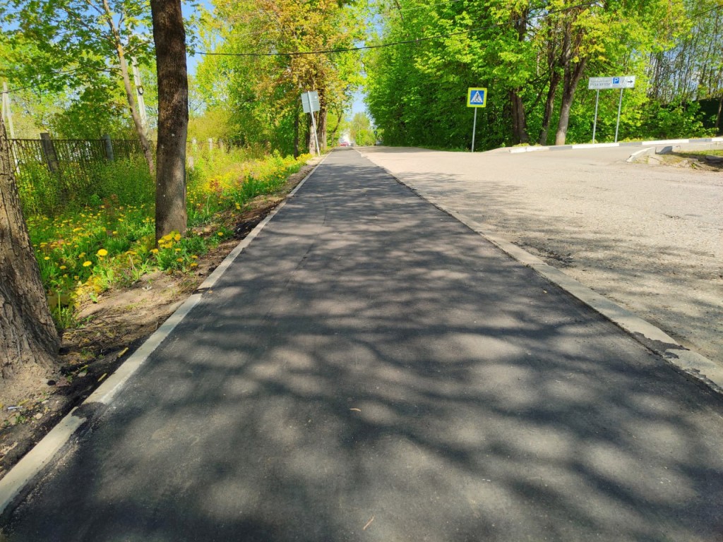 В переулке Урицкого сделали новый тротуар