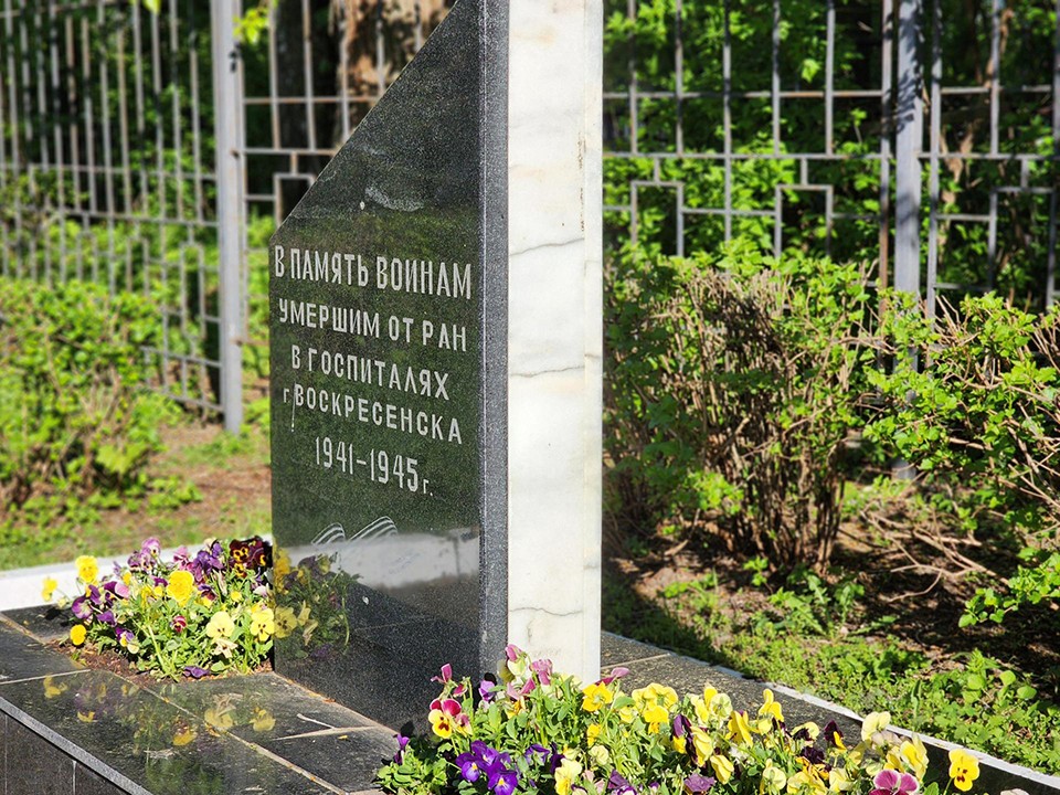 Волонтеры Воскресенска высадили цветы возле памятника павшим воинам