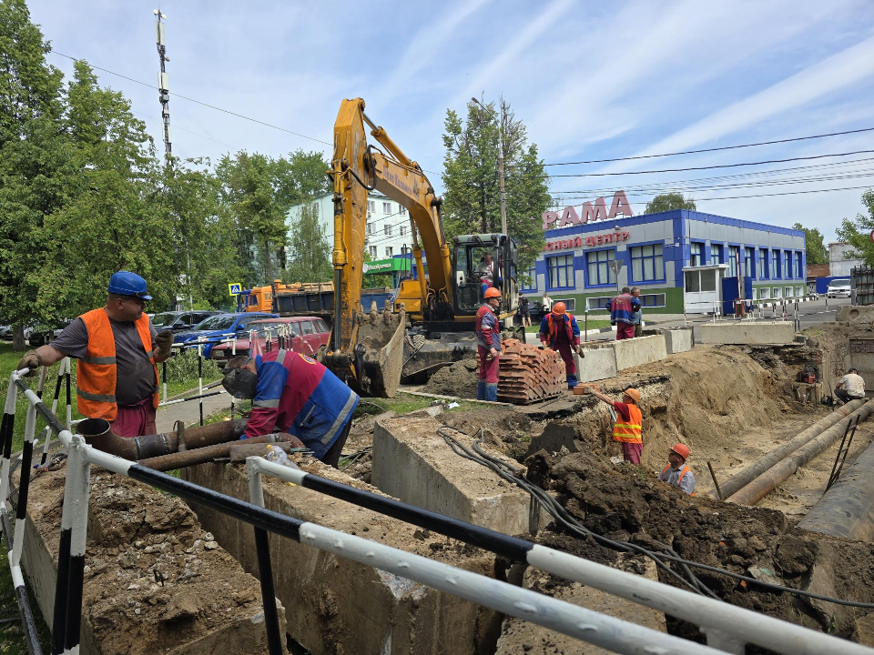 В Коломне начались работы по замене теплотрассы на улице Гагарина