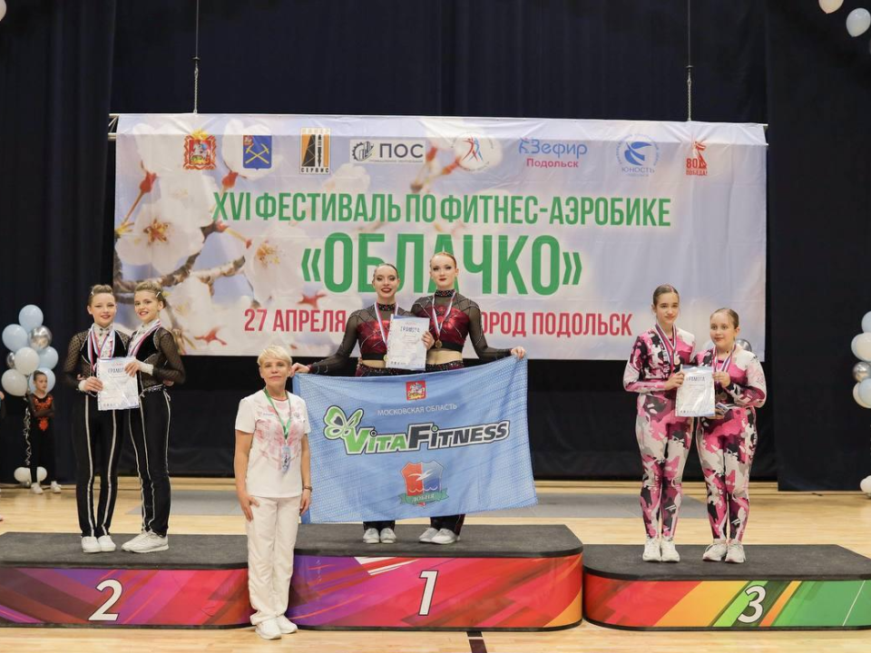 Спортсменки из Лобни завоевали призовые места на фестивале фитнес-аэробики в Подольске