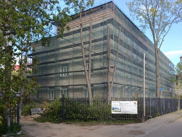 В Пушкинском техникуме имени Королева начались фасадные работы и отделка кабинетов
