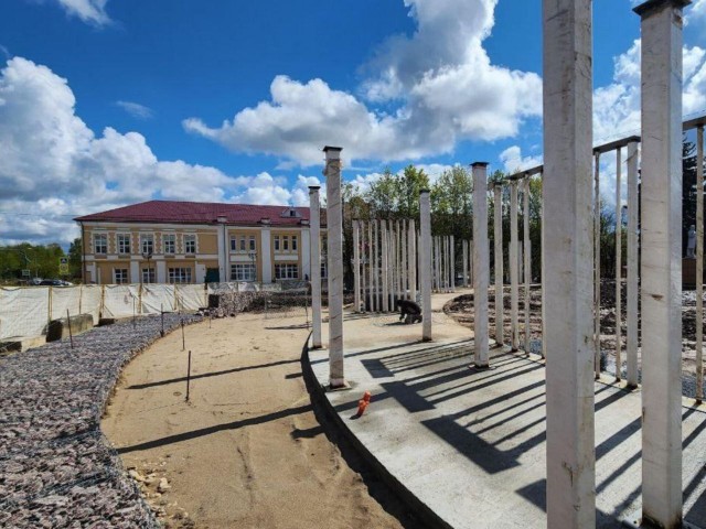 Обновленную площадь К. Маркса в Талдоме планируют открыть в августе