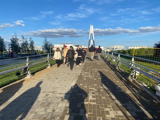 В Красногорске ремонтируют самый длинный в Подмосковье пешеходный мост