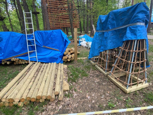 Новые веревочные трассы построят в Красногорском парке к лету