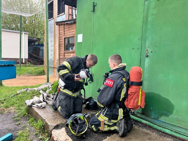 В Волоколамске прошли экстремальные учения в теплодымокамере