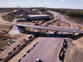На трассе ЮЛА в Лыткарине возводят путепровод