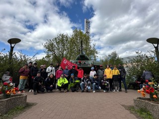 Участники велозабега в Пушкино проехали 9 мая 25 км, посещая памятники павшим