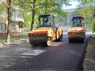 На улице Корнеева в Электростали уложили новый асфальт