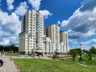 В Чехове завершают облицовку и утепление фасада жилого комплекса «Посейдон»